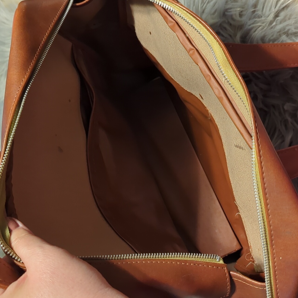 Vintage Brown Carry On Luggage Bag - Picture 7 of 10